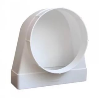 Соединитель углов. плоского канала с круглым 55*110