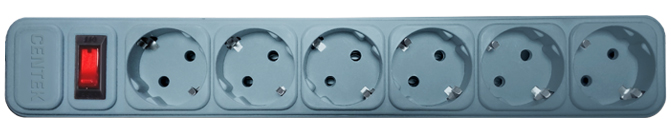 Сетевой фильтр Centek CT-8901-6-4,5 Gray