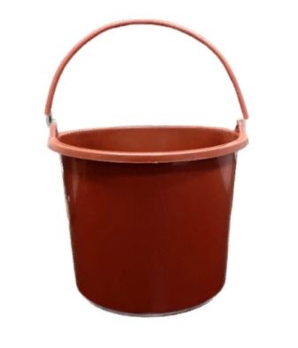 Ведро ударопрочное Leon 12 л. красное, круглое/Plastiko
