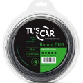 Леска для триммера TUSCAR Round DUO, Professional, 
