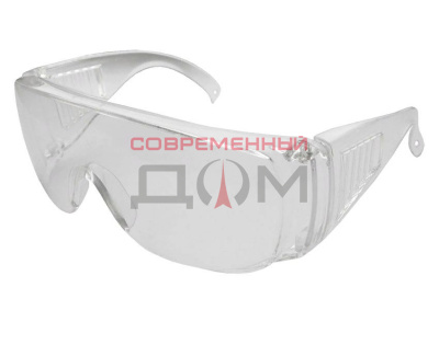 Очки защитные USPEX открытый тип, прозрачный корпус и дужки (12226-1