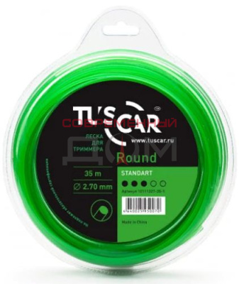 Леска для триммера TUSCAR Round Standart, 2,7мм*35м